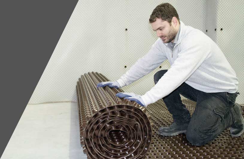 Delta basement floor membranes 