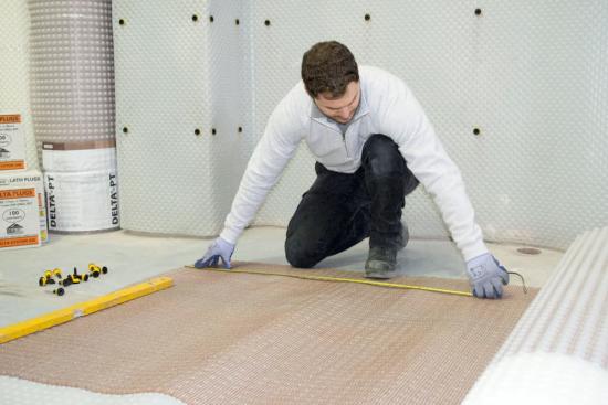 Measuring a cavity drain membrane before installation